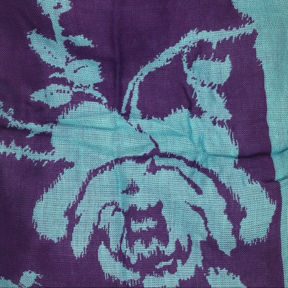 BNWT PURPLE AND TURQUOISE PASHMINA - Picture 7 of 11
